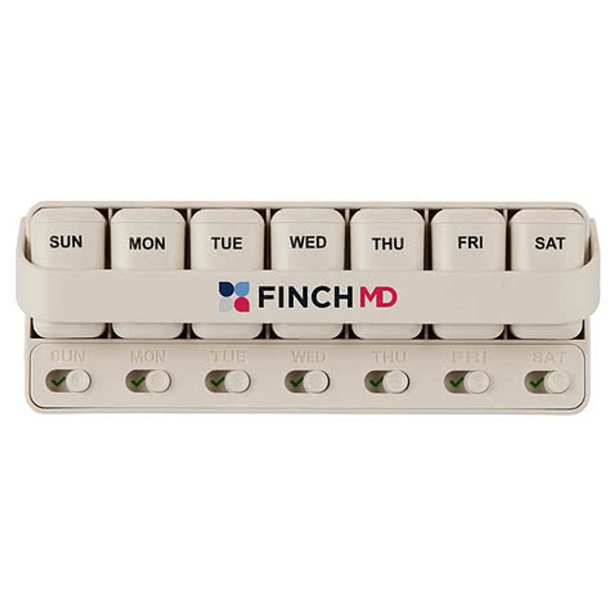 Wellable Daily Pill and Supplement Organizer in Cream