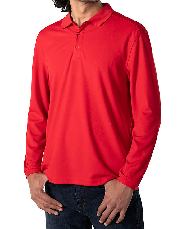 Clique by Cutter & Buck Spin Eco Long Sleeve Performance Pique Polo