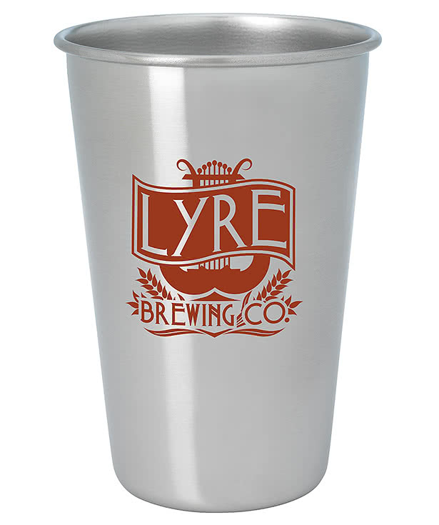 16 oz. Stainless Steel Pint Glass