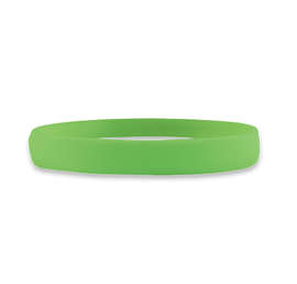 Debossed Single Color Silicone Bracelet - Color: Lime Green