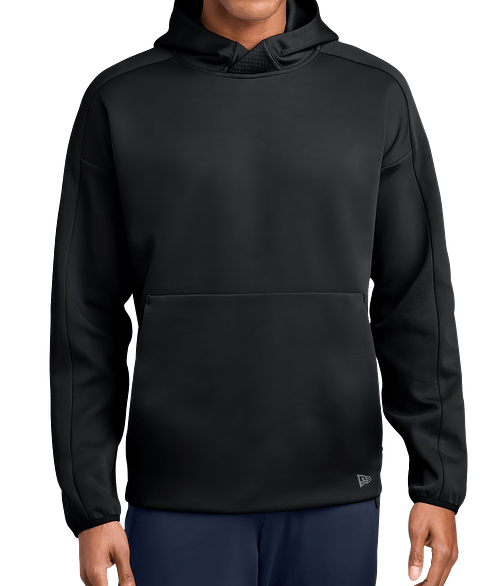 New Era Double Back Pullover Hoodie in Black
