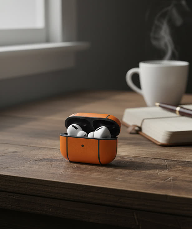 Leather Pro Earbuds Charging Case