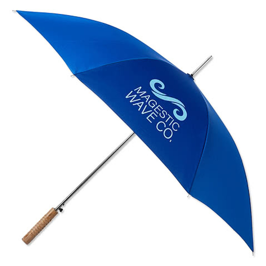 48" Arc Auto Open Stick Umbrella in Black
