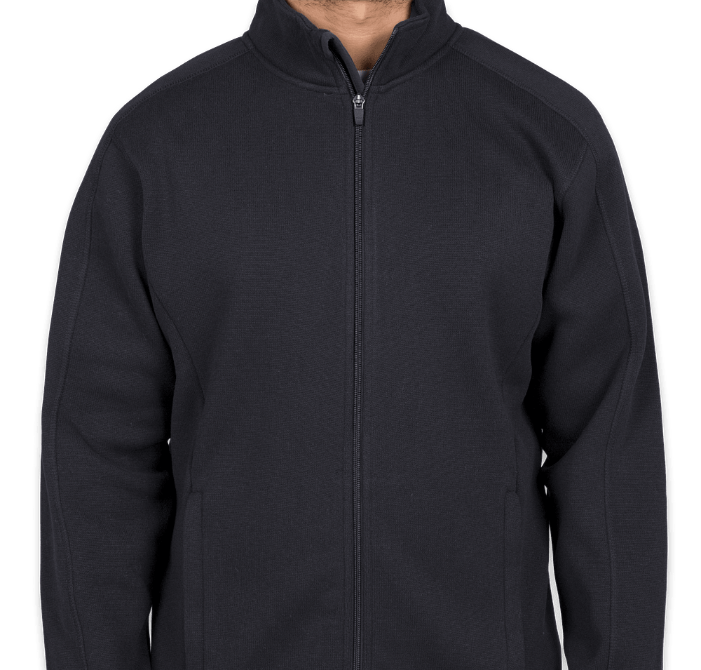 Devon & Jones Full Zip Sweater Fleece Jacket-default