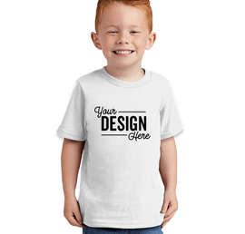 Port & Company Toddler Core Cotton T-shirt - Color: White