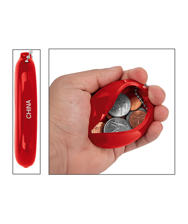 Full Color Old School Squeeze Coin Pouch Keychain