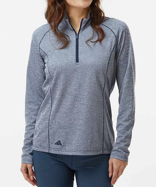 Adidas Women's Space Dyed Recycled Quarter Zip Shirt