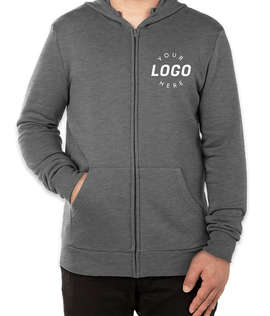 Alternative Apparel Eco-Cozy Zip Hoodie - Color: Dark Heather Grey