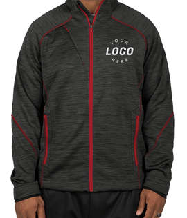 North End Tech Fleece Jacket - Color: Carbon / Olympic Red