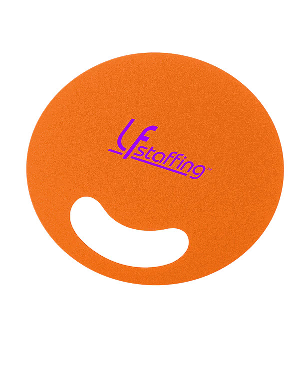 Circle Plastic Hand Fan with Handle