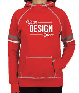 Augusta Women's Spirit Pullover Hoodie - Color: Red / White / Graphite
