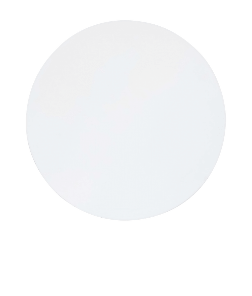 Full Color 12" Round Wood Wall Print in White