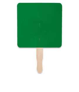 Full Color Square Hand Fan - Color: Kelly Green