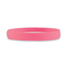 Debossed Single Color Silicone Bracelet - Color: Pink