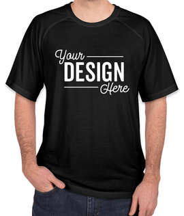 Sport-Tek Tri-Blend Short Sleeve Raglan Performance Shirt - Color: Black Triad Solid