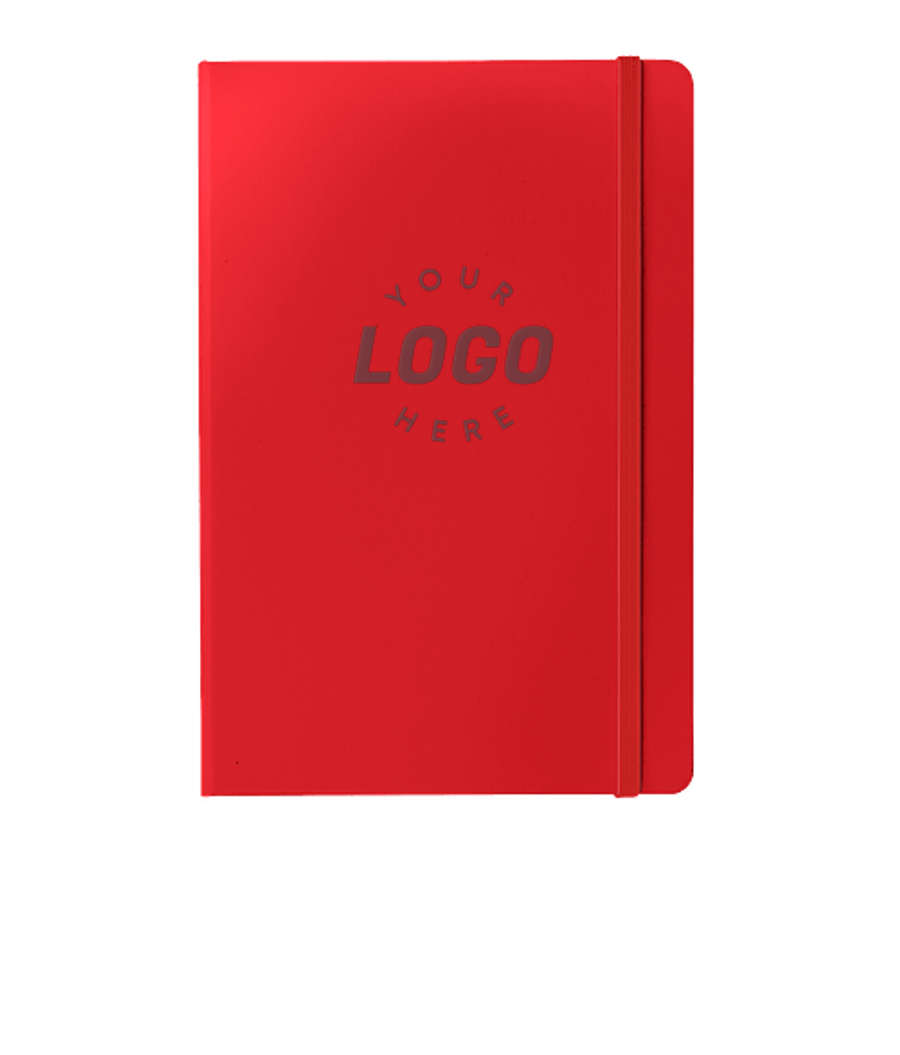 JournalBooks ® Debossed Ambassador Hard Cover Notebook in Red