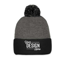 Sportsman Pom Pom Beanie - Color: Dark Heather Grey / Black