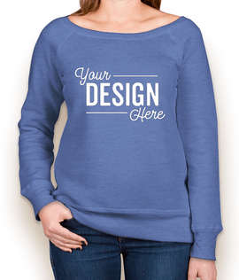Bella + Canvas Women's Tri-Blend Wide Neck Sweatshirt