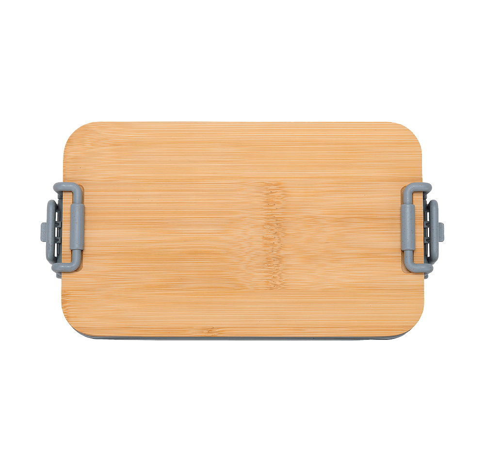 Chuckwagon Stackable Lunch Box With Bamboo Lid & Utensils-default