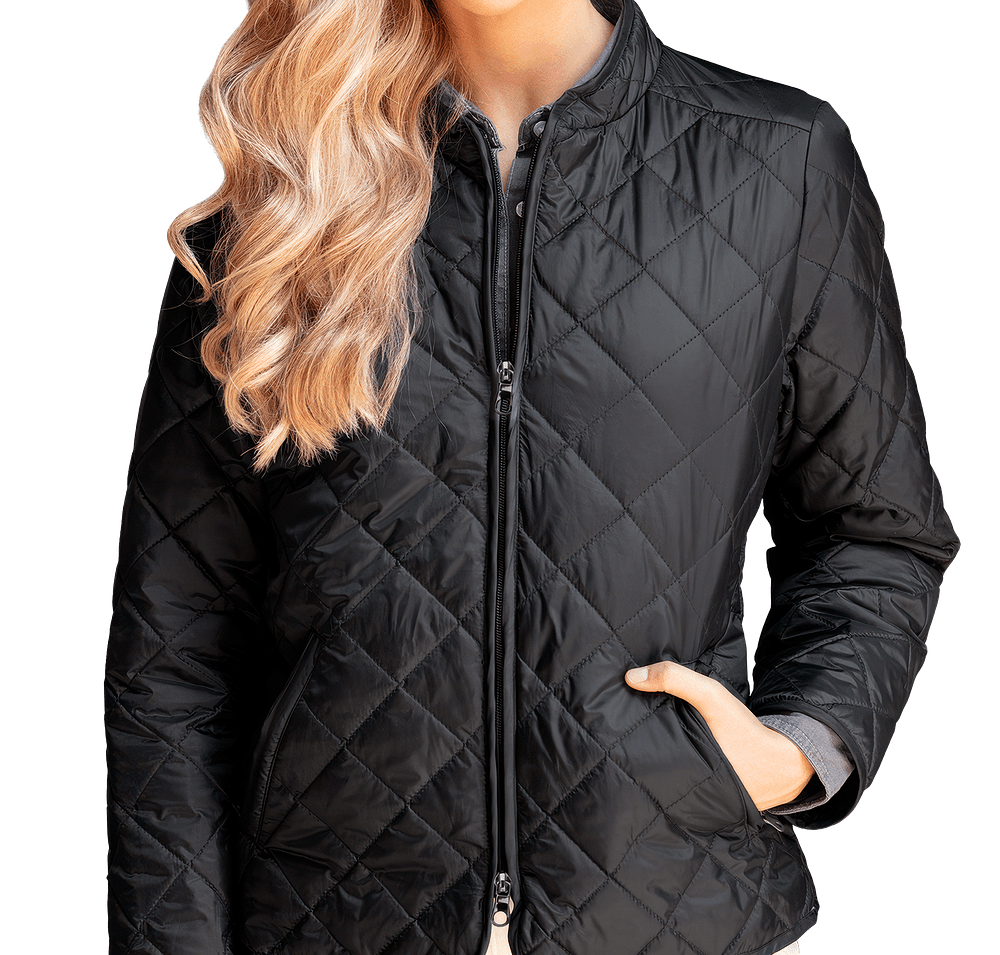 Vantage Women's Everett Diamond Quilted Bomber Jacket-default