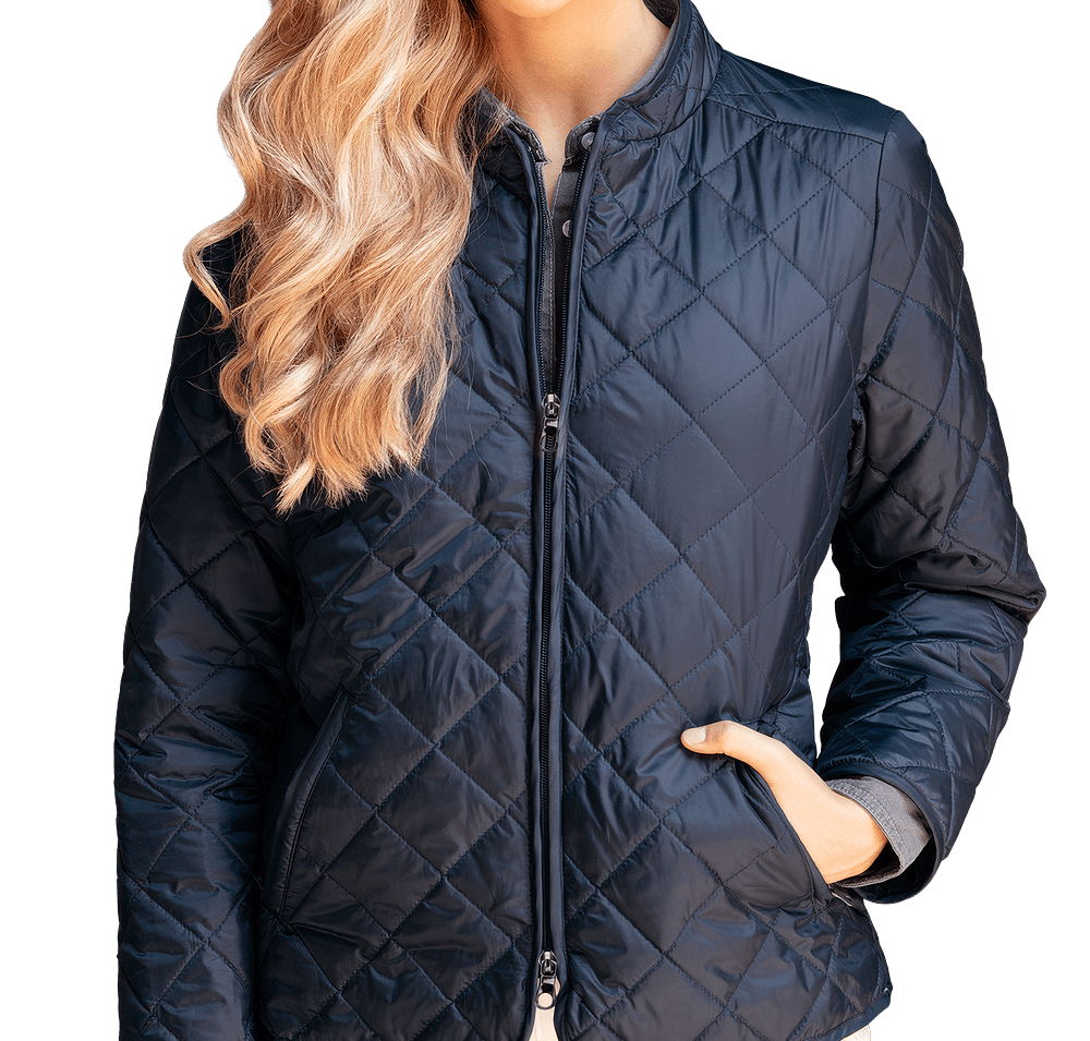 Vantage Women's Everett Diamond Quilted Bomber Jacket-default
