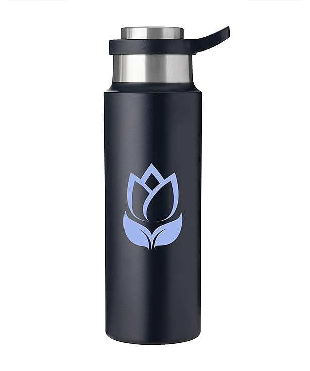 22 oz. Harriton Insulated Water Bottle With Push-Lock Lid