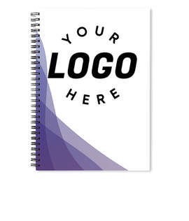 Gradient Waves JournalBooks ® Spiral Notebook - Color: Purple