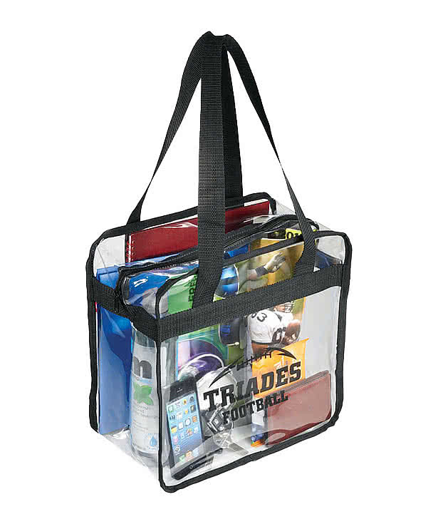 Clear Game Day Zippered Safety Tote Bag