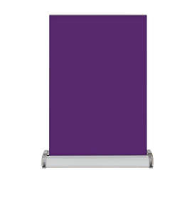 Full Color Large Mini Promo Retractable Tabletop Banner - Color: Team Purple