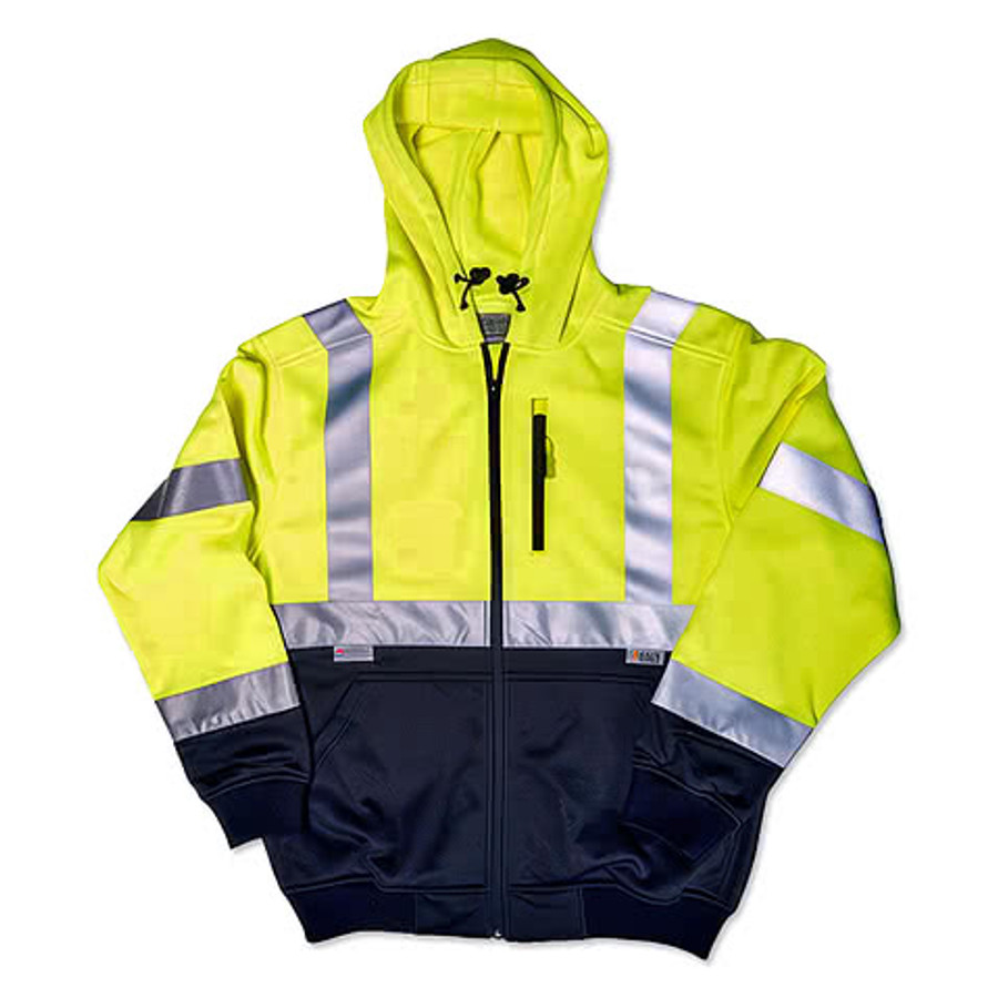 Vantage Xtreme Visibility Hi-Vis Class 3 Safety Zip Hoodie