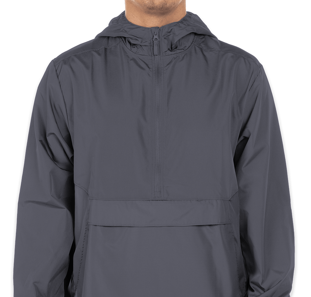 Holloway Packable Hooded Half Zip Pullover-default