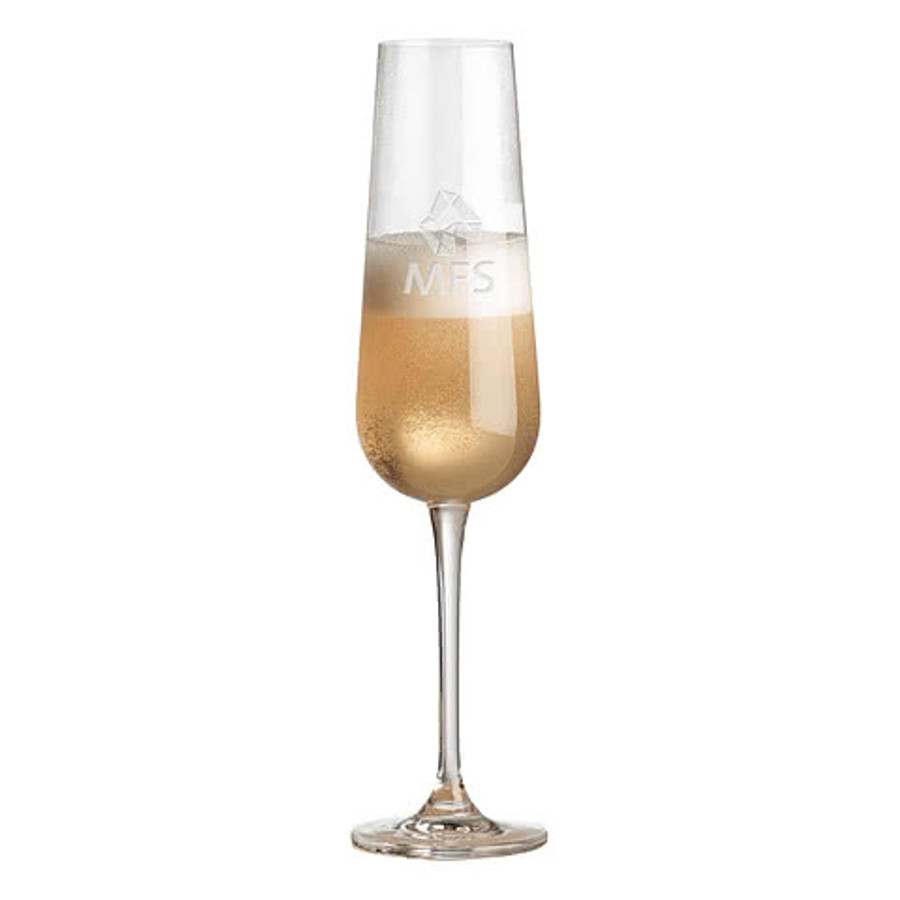 Laser Etched 7.5 oz. Howden Champagne Flute in Clear