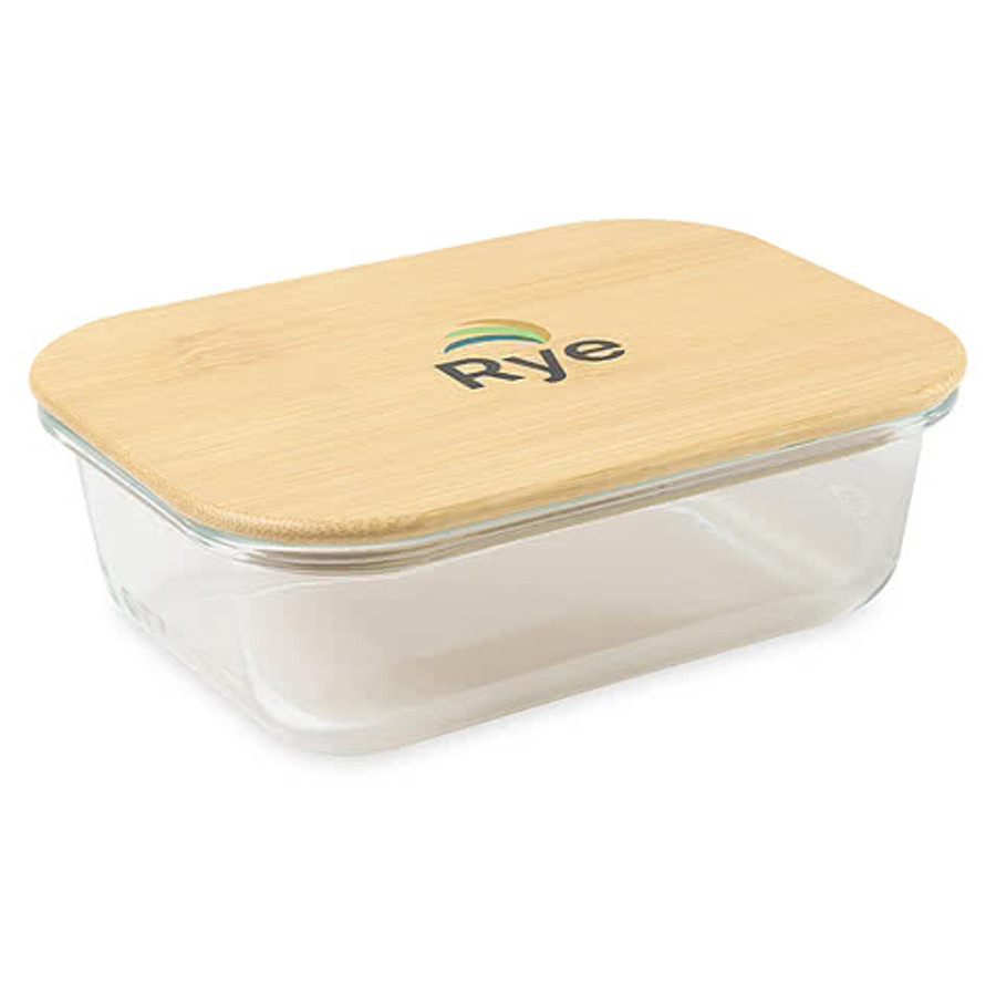 2 Cup Storage Container with Bamboo Lid in Bamboo