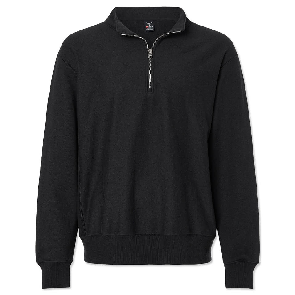 Custom Hanes Beefy Sweats Heavyweight Quarter Zip Sweatshirt