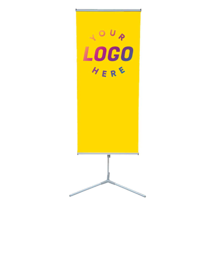 Full Color 28" x 89" Essential Banner Display Kit in Yellow