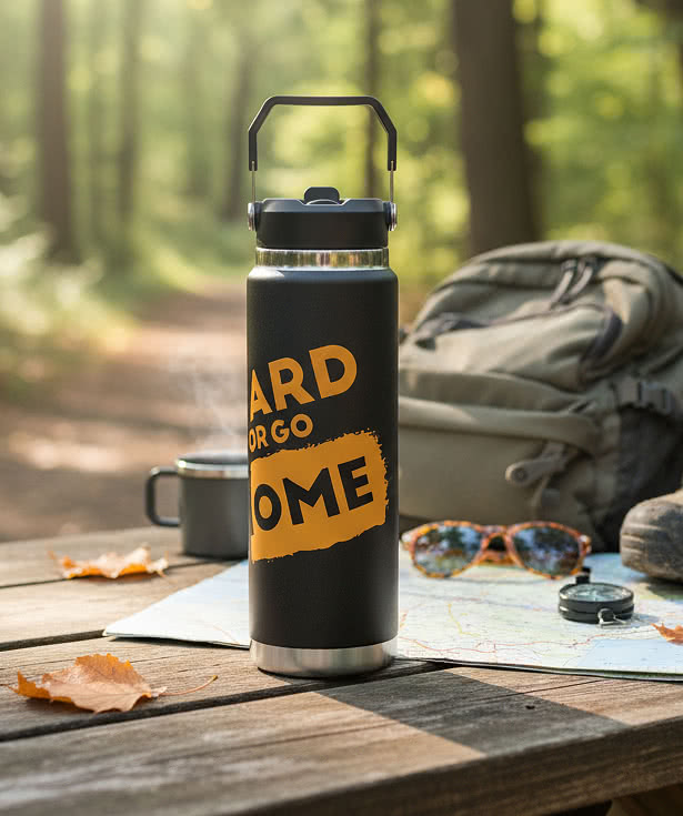 Full Color 30 oz. Senago Stainless Steel Water Bottle (Case of 25)