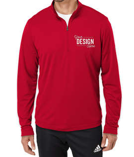 Adidas Recycled Lightweight Quarter Zip Sweatshirt - Color: Power Red