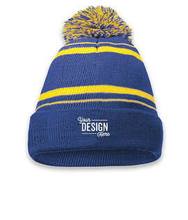 Holloway Homecoming Pom Pom Beanie - Color: Royal / Light Gold