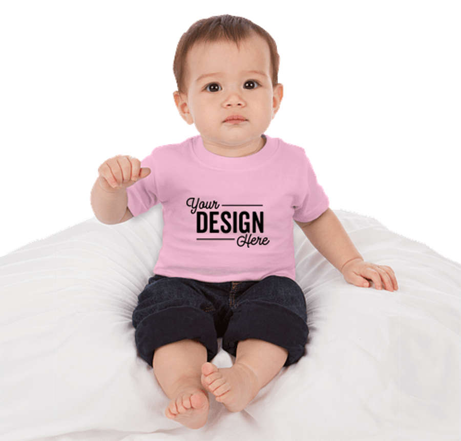 Rabbit Skins Jersey Baby T-shirt in Pink