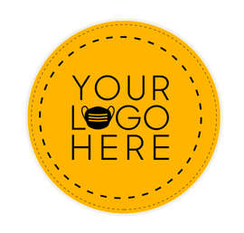 Customized Full Color 12" Circle Floor Decal - Color: Athletic Gold