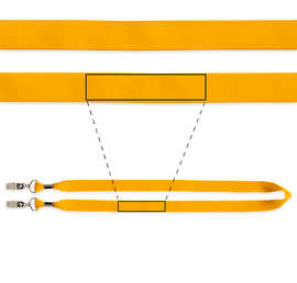 Full Color Premium Face Mask Lanyard - Color: Athletic Gold
