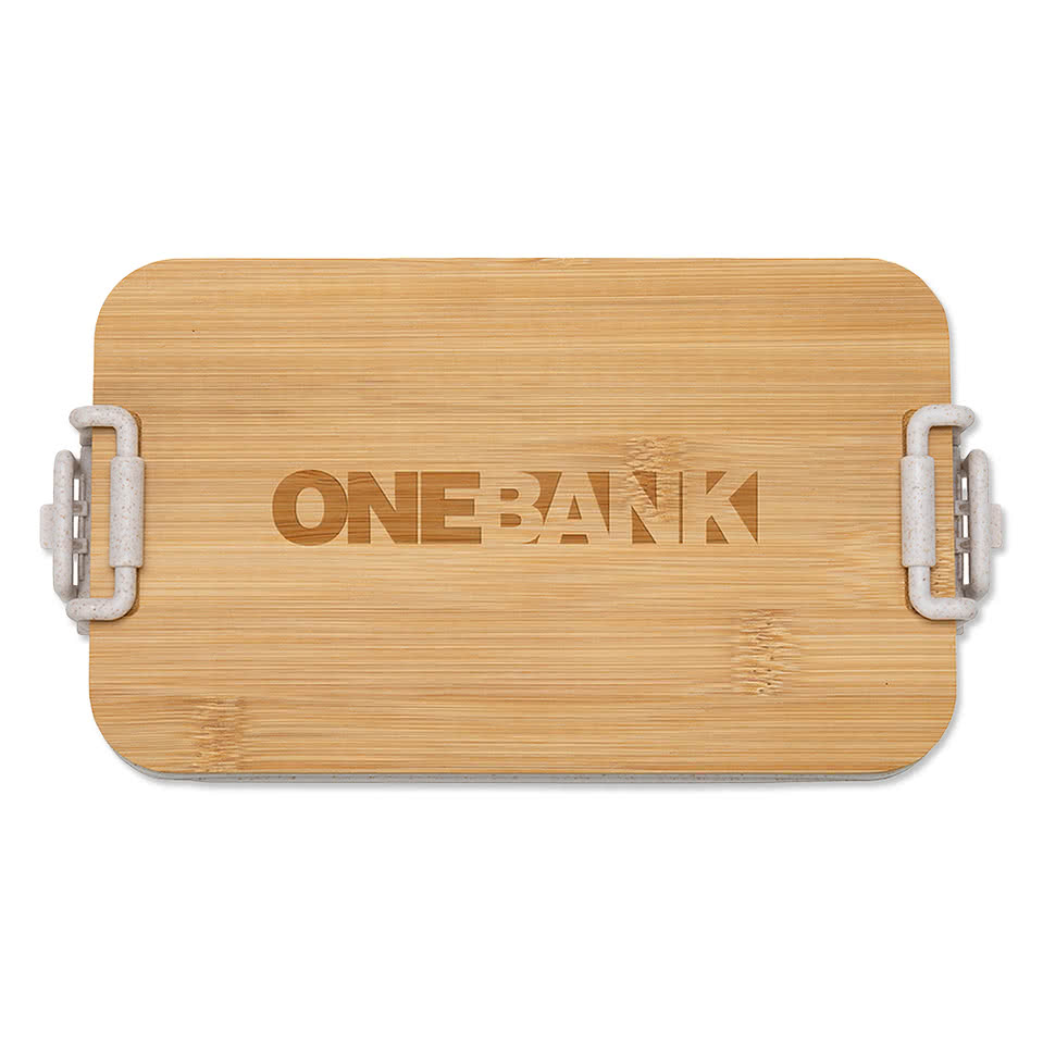 Chuckwagon Stackable Lunch Box With Bamboo Lid & Utensils