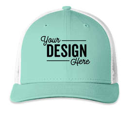New Era Snapback Low Profile Trucker Hat - Color: Mint / White