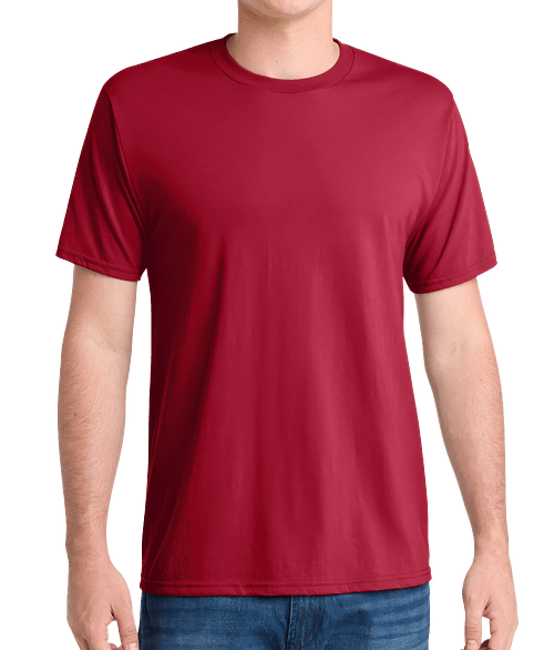 Port & Company Performance Blend Crewneck T-shirt in Red