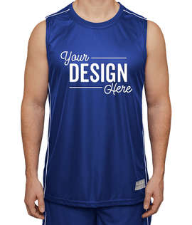 Sport-Tek Micro-Mesh Reversible Sleeveless Jersey - Color: True Royal / White
