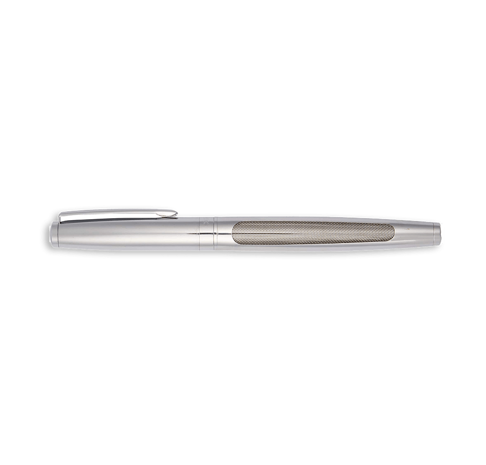 Luxe Recycled Stainless Steel Rollerball Gel Pen (black ink)-default