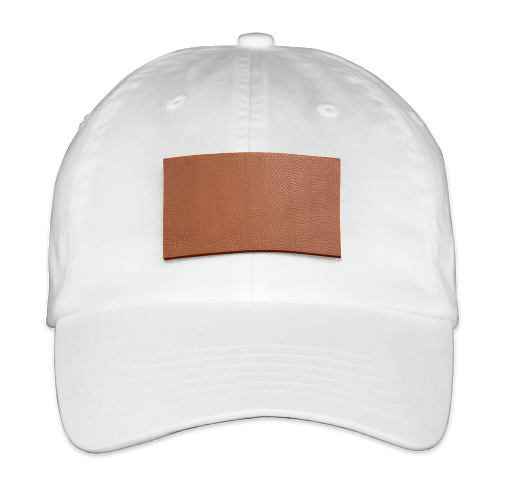 Valucap Bio-Washed Hat - Rectangle Faux Leather Patch - Laser Engraved-default