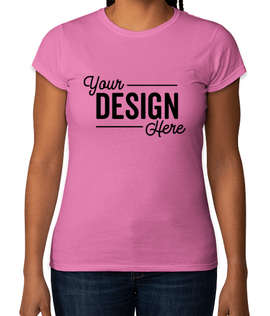 Gildan Women's Slim Fit Softstyle Jersey T-shirt - Color: Azalea