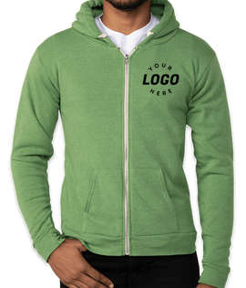 Royal Apparel USA-Made Organic Eco Zip Hoodie - Color: Heather Kiwi