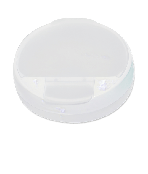 Round Pill Holder in Frosted Clear